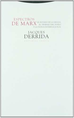 Espectros De Marx - Jacques Derrida