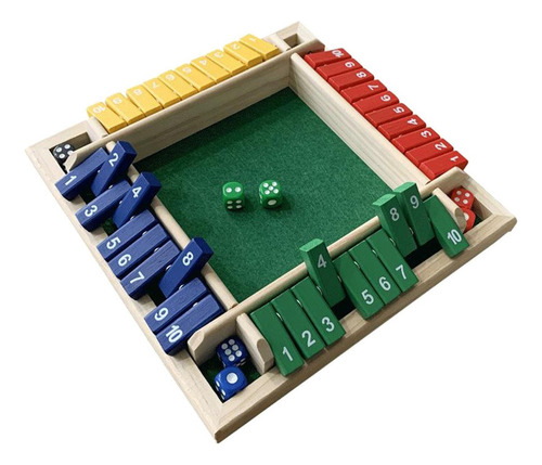 Juego De Dados Con Solapas Shut The Box Para 4 Personas