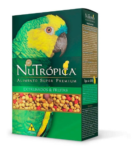 Ração C/frutas Para Papagaio 300g Nutrópica