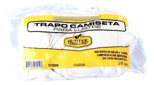Trapo Camiseta Blanco Para Lustre Limpieza 300gr Hunter X2