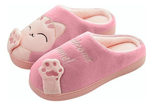 Lindas Y Gato Cómodas Pantuflas