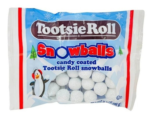 Chiclosos Tootsie Roll Cubiertos Caramelo Blanco Snowballs