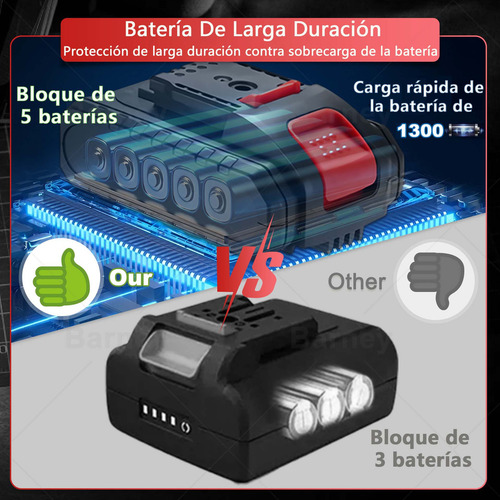 Kit De Taladro Impacto Eléctrico Atverce Atornillador Inalámbrico Color Rojo ED-02 ATVERCE