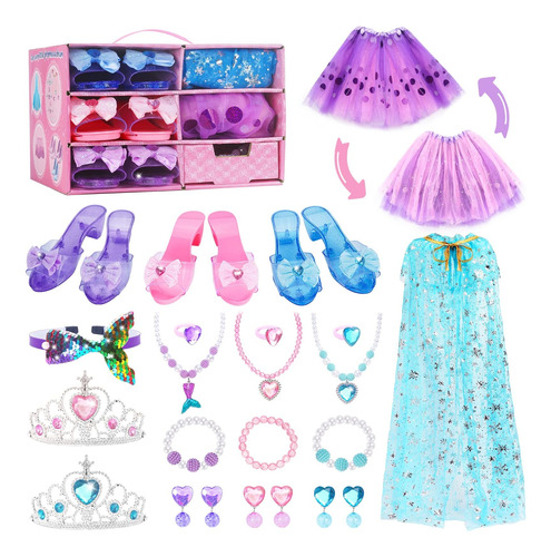 Vestido Para Niñas Huuidy Princess Dress Up Toys & Jewelry B