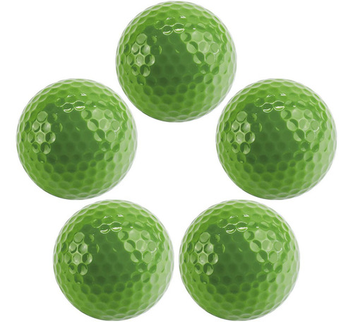 Pelota Golf Para Los Niveles, Mxsgj-005, 5pzas, 4.2 Cm Color Verde
