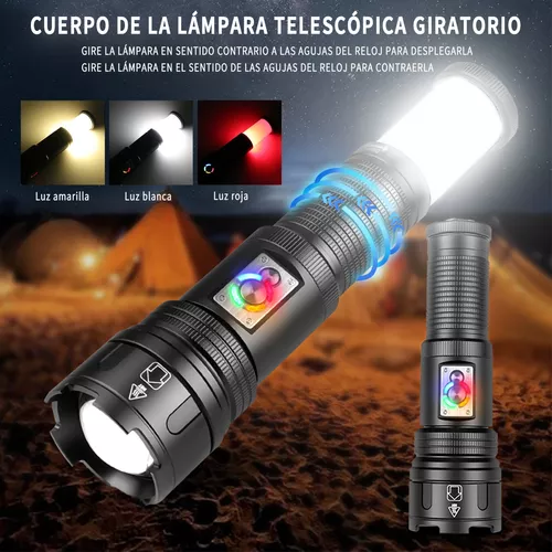 Lampara Táctica Linterna 300000 Lumens Led Recargable 1.5km