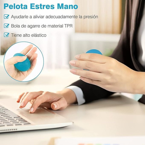 Ejercitador Dedo Camilla Bolas Mano Fortalecedor 9piezas