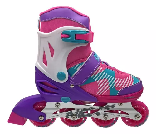 Patines NEXT Ajustables en Línea Niño Talla M 21.5 - 24 cm