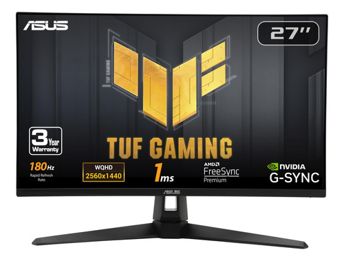 Monitor Para Juegos Tuf Gaming De 27, Qhd 2560x1440, 180hz,