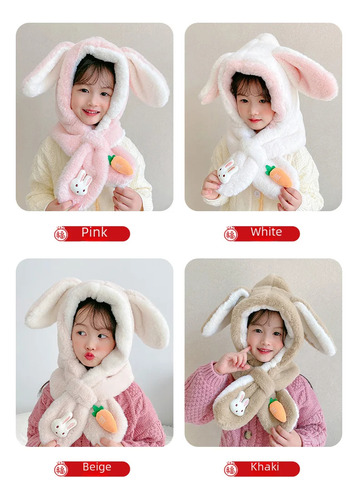 / Conjunto De Gorros De Invierno Con Orejas De Conejo For