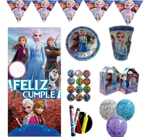 Frozen Articulos De Fiesta Plato Vaso Servilletas Mantel 