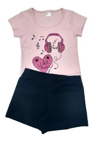 Kit Lote 6 Conjunto Infantil Feminino Juvenil Roupa Menina