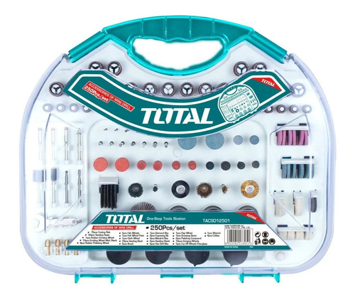 Total Tacsd12501 Juego De 250 Piezas Para Mini Torno