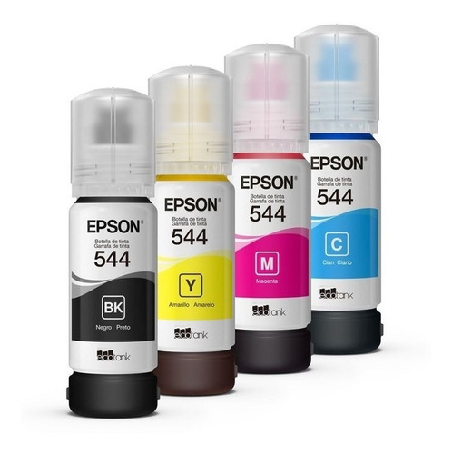 Kit De Tintas Epson Por 4 Colores Original Ecotank