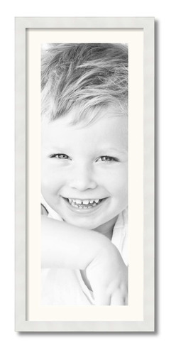 Arttoframe Marco Foto Blanco Satinado 10.0 X 30.0 In Blanca