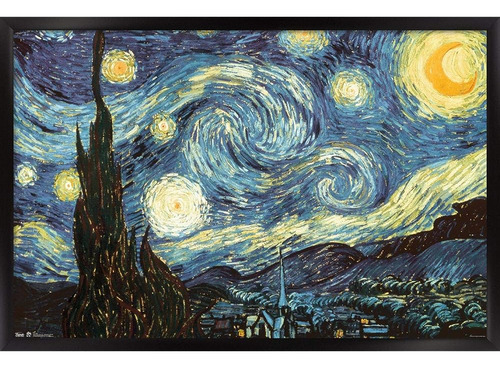 Trends International The Starry Night De Vincent Van Gogh Wa