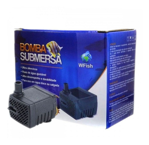 Wfish Bomba Submersa Para Aquário Wf-220 L/h 2.5w 220v