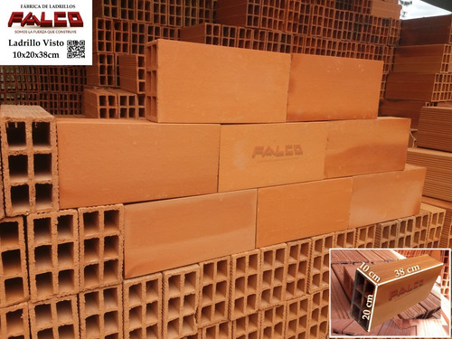 Imagen 1 de 10 de Ladrillo Visto 10x20x38cm - Fabrica De Ladrillos Falco