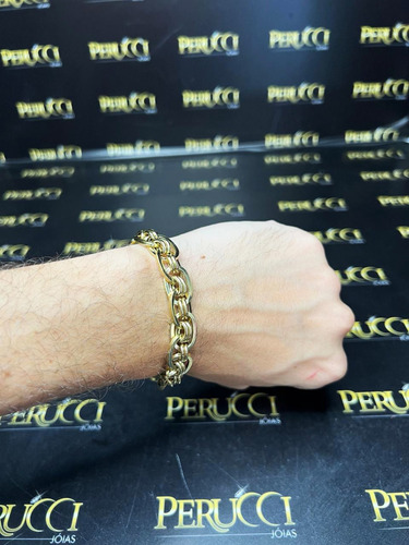 Pulseira Imperador 18 Gramas 8mm Ouro 18k 750 Comprimento 19 Cm Cor Amarelo Diâmetro 0 Mm