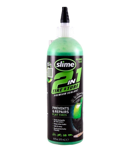 Sellador De Neumáticos Y Cámaras 2 En 1 Slime - 16 Oz.