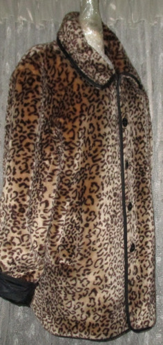 Talla Extra Abrigo Animal Print Moda Yeti T-42 Tiendademerry