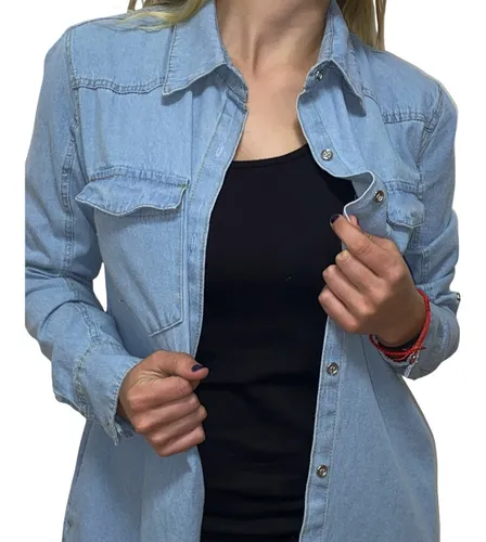 Vestido con online camisa de jean
