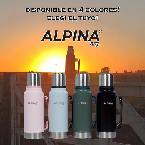 Termo Alpina Classic 1L Negro Alpina Classic