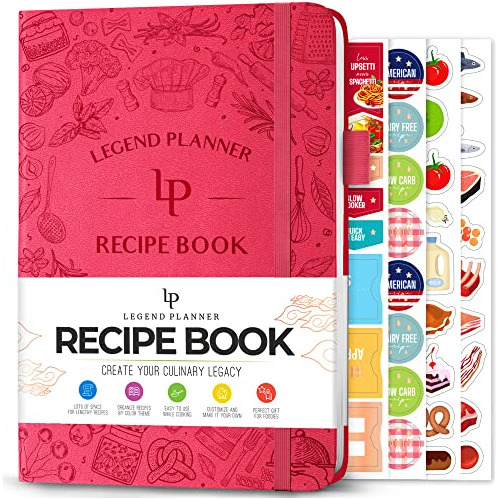 Legend Recipe Book  Blank Family Cookbook To Write I...