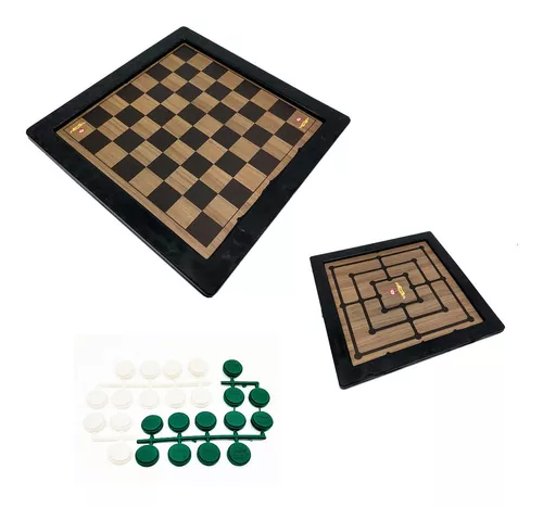 Jogo Dama E Trilha 2em1 24x24cm Brinquedo Presente Infantil