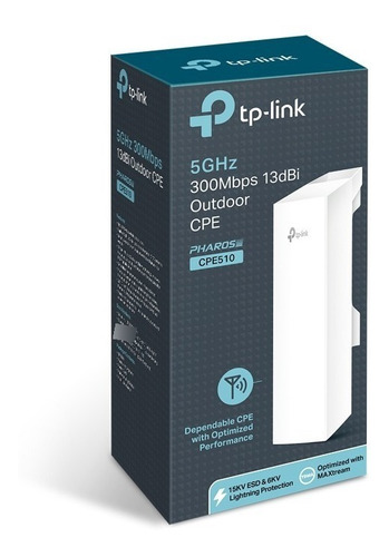 Cpe-510 Tp Link De Exterior De 13dbi En 5ghz A 300mbps 15km