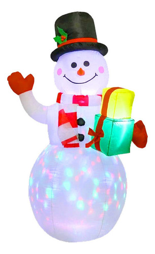 . 2024 2024 Decoración Navideña Nieve Inflable Happy Light