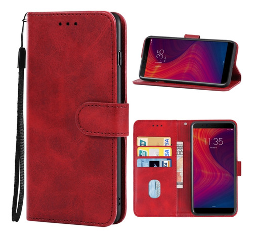 Funda De Teléfono De Cuero Para Lenovo K5 Play