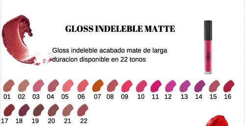 Imagen 2 de 2 de Gloss Indeleble Matte Adara