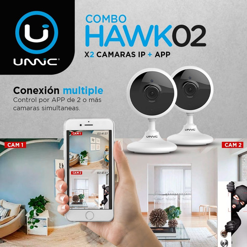 Kit X2 Camara De Seguridad 1080p Vision Nocturna Full Hd