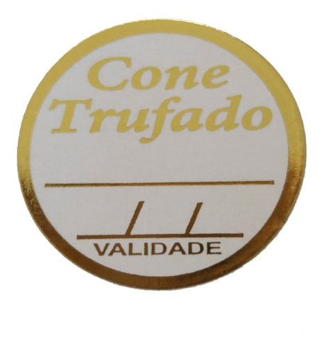 Etiqueta Adesiva Cone Trufado Com Linha E Validade 800 Un