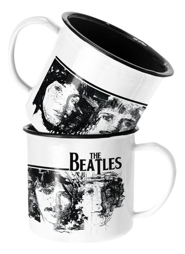 Taza Enlozada Lechera The Beatles Musica Rock