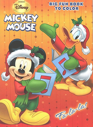 Disney Mickey Mouse Fiesta De La Navidad Para Colorear Libro