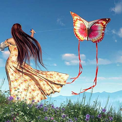 Cometa Mint's Colorful Life Diseño De Mariposa Color Rosa