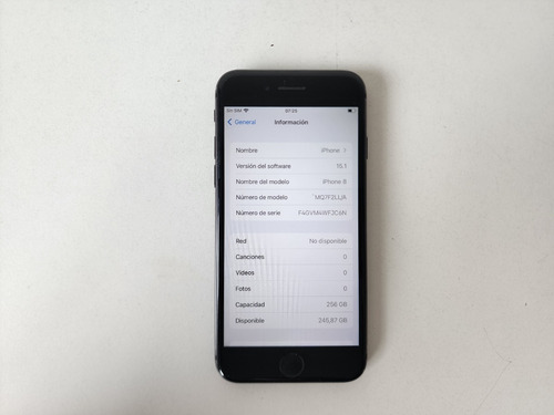 Imagen 7 de 9 de iPhone 8 256 Gb Bateria 80% Sin Accesorios - Leer