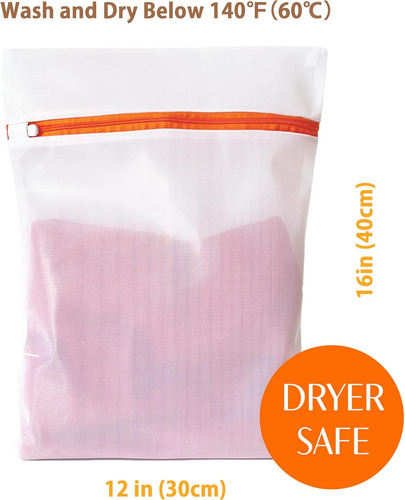 Paquete 4 Bolsas Malla 12x16 PuLG Secadora Resistentes