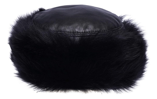 Mumcus Leather Gorro Piel Oveja Invierno Mujer (negro,