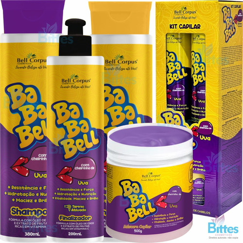 10 Kit Bababell Uva Bell Corpus Perfumado Força Fios Revenda