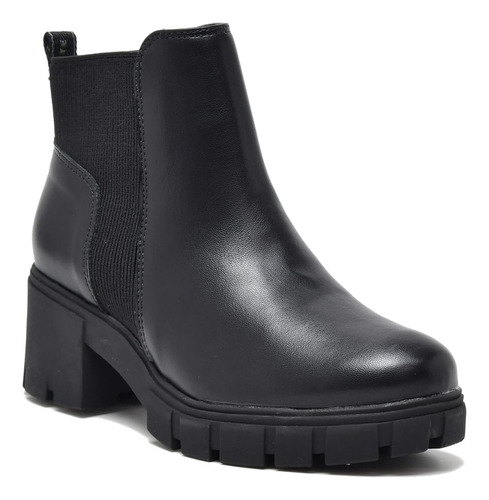 Bota Cano Curto Via Marte Tratorada Salto Bloco 6cm