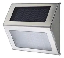 Comprar Foco Lampara Farol Luz Led Solar Pared Exterior Jardin Acero