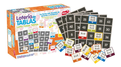 Loteria De Tablas De Multiplicar Para Niños Y Maestros Diako