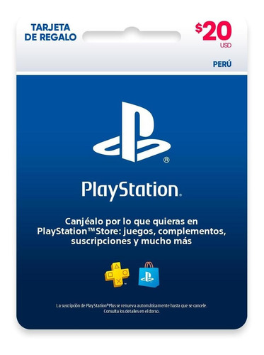 Targeta-gift Card Psn 20 $ Peru Fisico