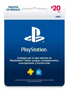 Targeta-gift Card Psn 20 $ Peru Fisico