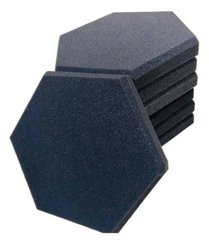 Espuma Acústica Hexagonal C/10 Und 30cm X 3,5cm Lisa