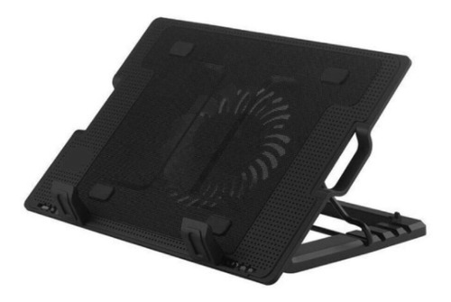 Bandeja Ventilador Fan Cooler Pad Notebook Laptop Negra Color Negro LED Azul