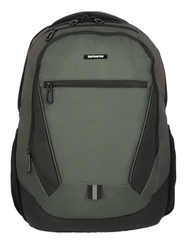 Mochila Samsonite Vaughan Olive Color Verde Diseño de la tela Liso